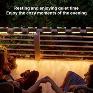 32&Amp;16 Pcs Solar Deck Lights Outdoor Solar Step Lights Waterproof Led Solar Lights For Outdoor Stairs Step Fence Yard Patio And Pathway Family'S Gifts  Warm White