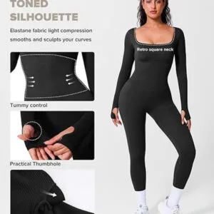 Long Sleeve Body Shaper Jumpsuit