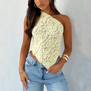 Lace Backless Top – Stylish Summer Streetwear For Women