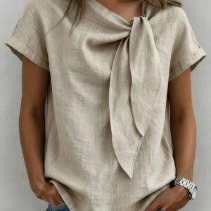 Women'S Summer Short Sleeve Casual T-Shirt - Cotton Blend Lightweight Everyday Top For Daily Wear