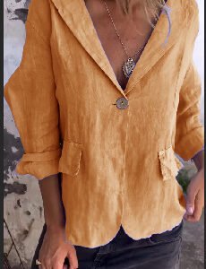 C5963Ce3-Eb8E-4Ca9-8870-Bc45F86087D3.Jpg Women'S Elegant Fashion Loose Solid Color Buttons Cotton And Linen Suit Jacket