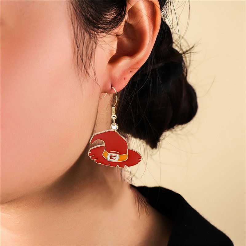 C6B7B0E9-Ca9E-49F4-8694-B2Dec6Bd1A8F.jpg Halloween Earrings Cute Pumpkin Spooky Oil Drip Alloy Earrings Jewelry