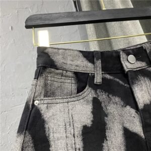 Summer High Waist Slim Personalized Pattern Denim Skirt