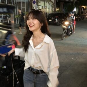 Long Sleeve White Shirt Women'S Blouse Chiffon Professional