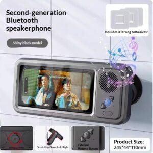 Ca804748-6505-4A02-B94F-7D50B3D36854_Trans.jpeg Bathroom Waterproof Mobile Phone Box Bluetooth Speaker Audio Bath Tv Stand Mobile Phone Holder 360 Degree Rotation Touch Screen
