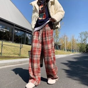 Cafac742-E1A0-4B14-A4E4-266Aa167B75E.jpg Women'S Fleece-Lined Casual Woolen Plaid Pants