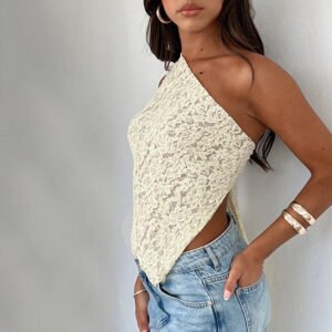 Lace Backless Top – Stylish Summer Streetwear For Women