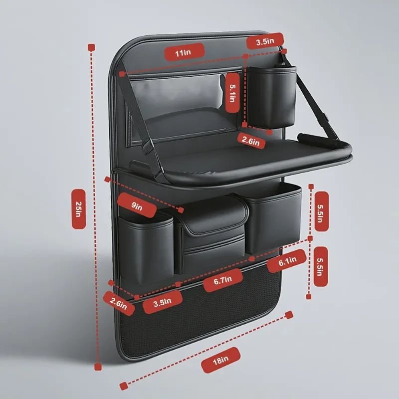 Cda04600-239B-43F2-8596-D1023Fc84F23.Jpeg Car Seat Storage Bag Auto Back Seat Back Organizer With Foldable Table Tray Pu Leather Tablet Holder Tissue Box Car Accessories