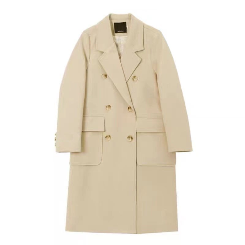 Loose Mid-Length Woolen Suit And Trench Coat