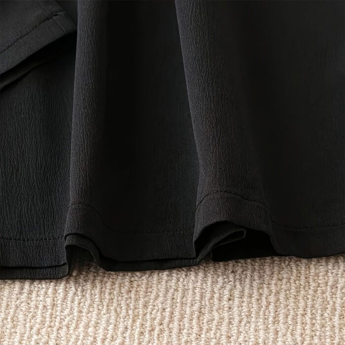 Plus Size Women's Solid Color Wide Leg Pants With Elastic Drawstring Waist - Flowy Casual For Spring&Summer - Image 2