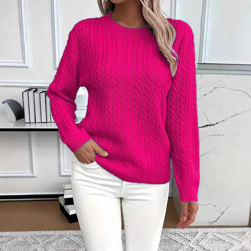 D9A8Db5F-Baf7-4353-9D3E-881C142Be79B.jpg Versatile Fashion Classic Twist Round Neck Sweater