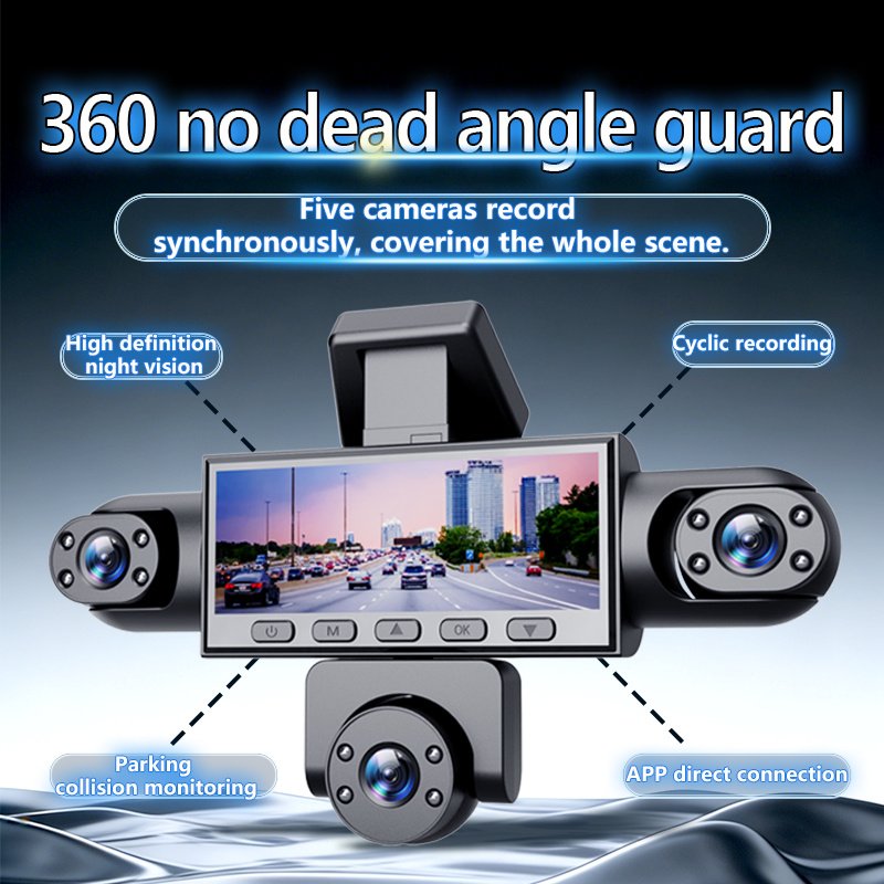 Dba821A8-34C1-4581-Bca7-6C492369D1F6.Jpg Five Camera Driving Recorder, 1080P High-Definition Night Vision, Mobile App For Viewing Videos