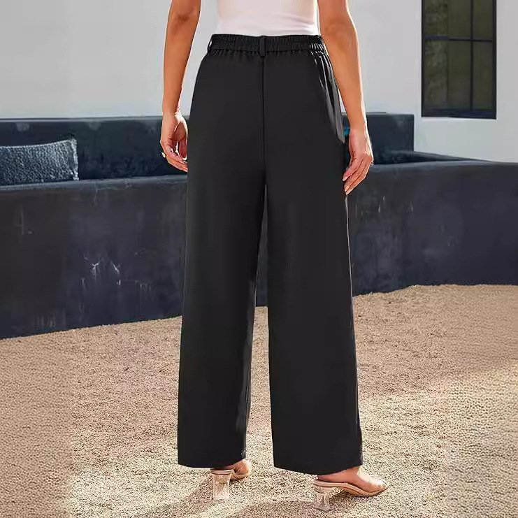 Casual Wide Leg Business Pants Women'S High Waist Formal Trousers