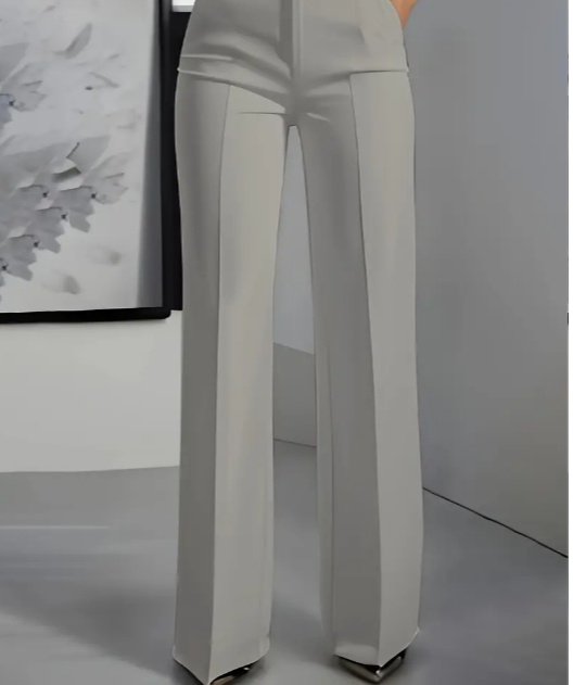E3Ac7E93-7103-4C9C-Bde3-73700Be80567.Jpg Women'S White Minimalist Pants Made Of Polyester