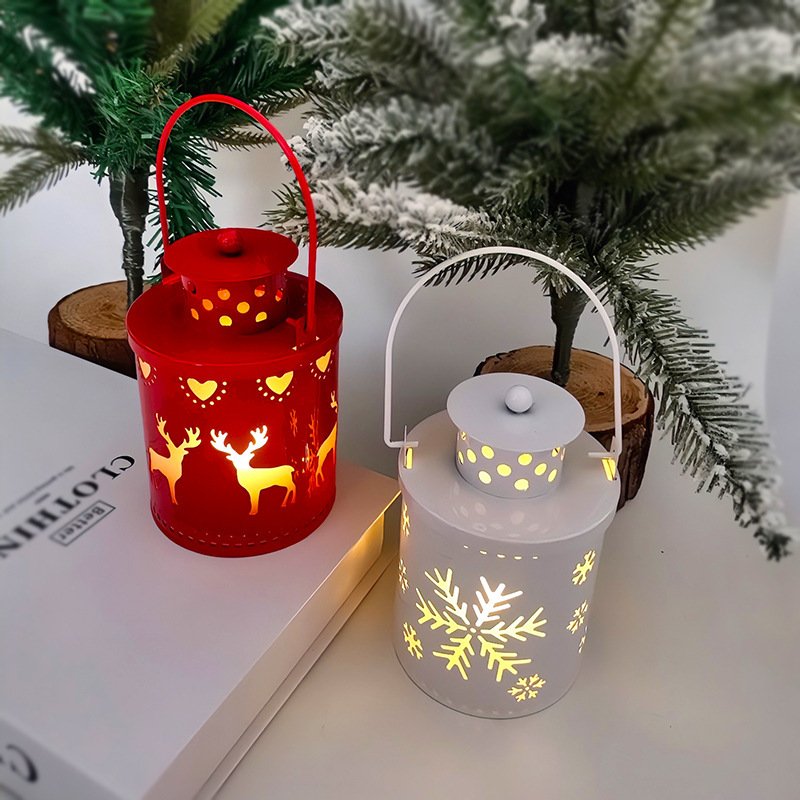 Christmas Candle Lights Led Small Lanterns Wind Lights Electronic Candles Nordic Style Creative Holiday Decoration Decorations