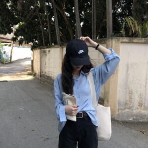 Long Sleeve White Shirt Women'S Blouse Chiffon Professional