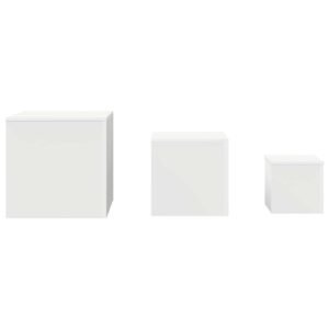 Side Tables, 3 Pcs. Wood-Based Material   Side Tables 3