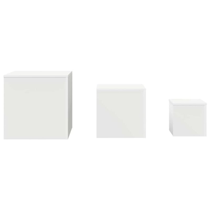Side Tables, 3 Pcs. Wood-Based Material   Side Tables 3
