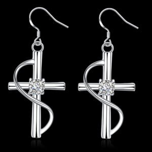 New Cross-Border Popular Elongated Cross Earrings