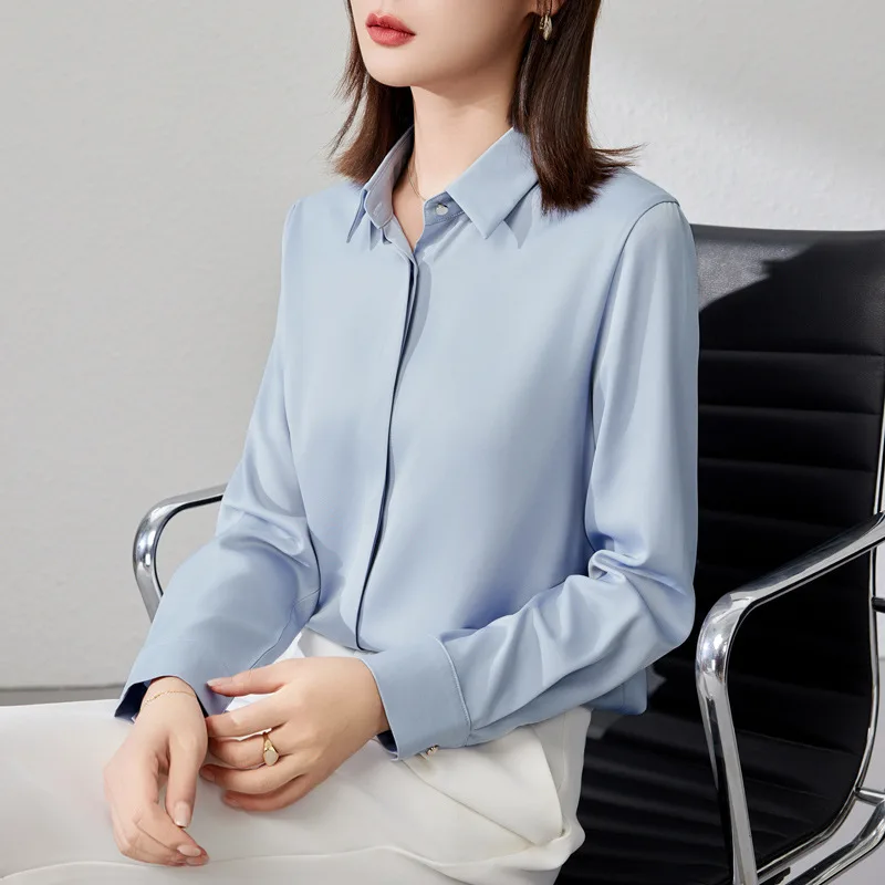 Ed0007E9-843F-44C0-Bc46-8E9615C100Ca.jpg Women Satin Office Shirt For Modern Power Dressing