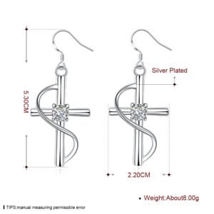 New Cross-Border Popular Elongated Cross Earrings