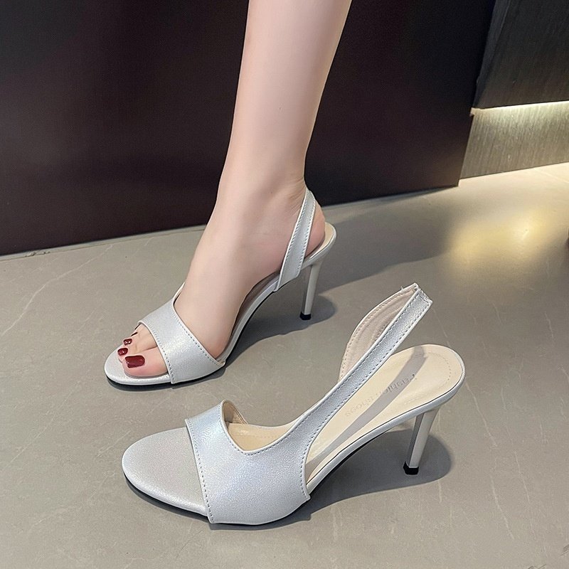 Summer New Style Pointed Toe French Style Plus Size Outer Wear High Heel Sandals For Women