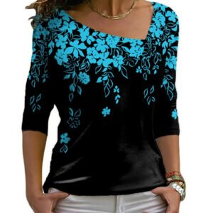 Fashion Women'S Long-Sleeved V-Neck Top Bottoming Shirt