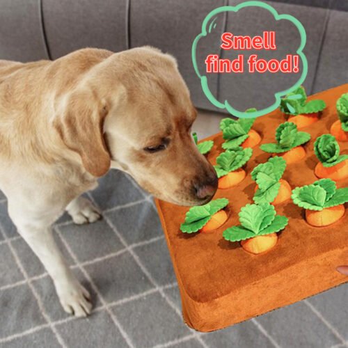 f399b211-3429-4b21-a770-4c3fd8f29384.jpg Pet Dog Toys Carrot Plush Toy Vegetable Chew Toy For Dogs Snuffle Mat For Dogs Cats Durable Chew Puppy Toy Dogs Accessories
