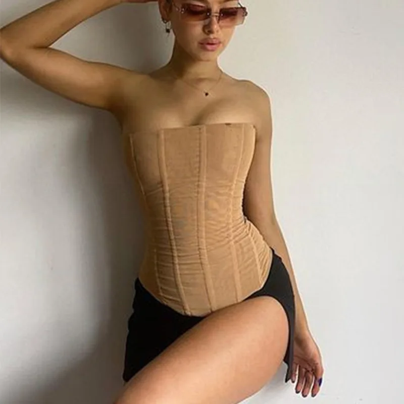 Mesh Corset Tube Top Mesh Corset Tube Top