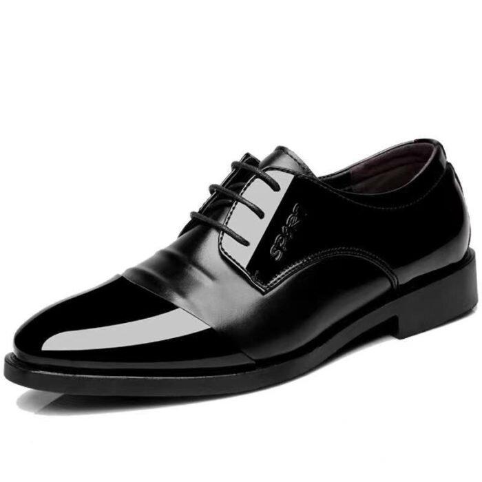 Men's Youth Business Lace-up Work Office Leather Shoes - Image 2