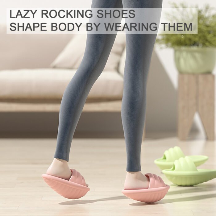 Women's Slimming Lose Weight Sandals Rocking Shoes, Body-Shaping Slippers Fitness Shaking Slides Shoes, Sculpting Hip Thin Yoga Lightweight Massage - Image 2